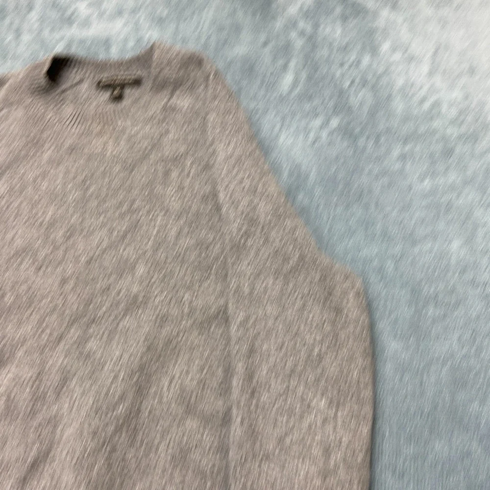 Banana Republic Sweater Mens Medium Heather Gray Knitted Ribbed Hem Winter Wear